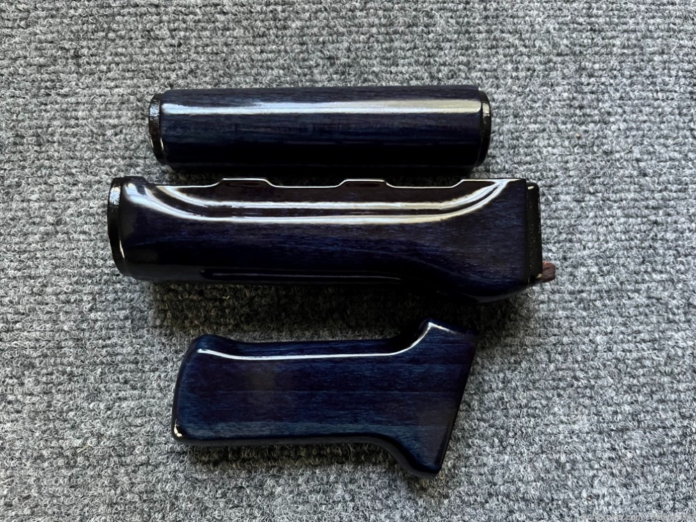 Yugo M85 / M92 Sapphire Blue Solid Wood Guard Set + Pistol Grip-img-3