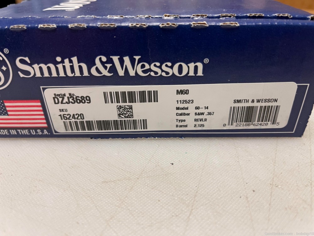 Smith & Wesson 162420 60 357 Mag 5Rnd 2.1" Stainless NO CC FEES-img-3
