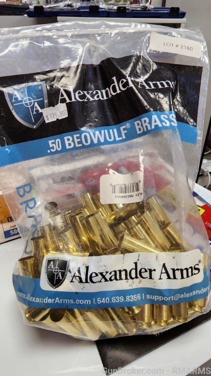 ALEXANDER ARMS 50 BEOWULF BRASS 100 COUNT NEW-img-1