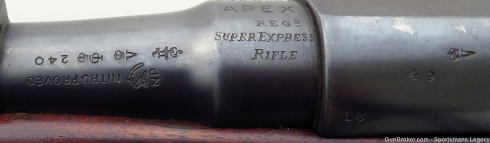 Holland .240 Apex, takedown, Mauser 98, serial 49, superb bore, layaway-img-12