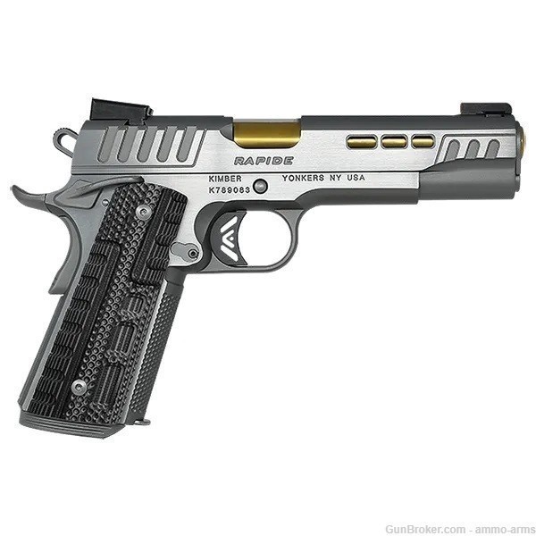 Kimber Rapide Dawn (DN, NS) 9mm 5" Gold TiN 9 Rds Silver 3000420-img-1