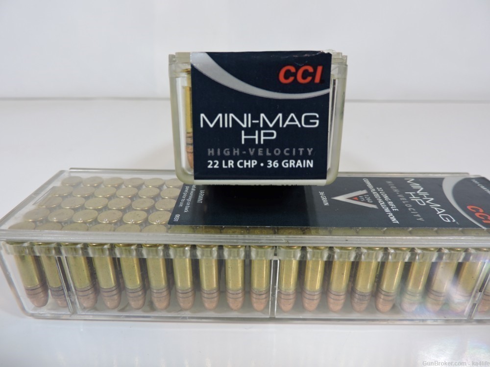 200 rds. CCI Mini Mag HP .22 LR 22 Hi Velocity Copper Plated Hollow Point-img-1