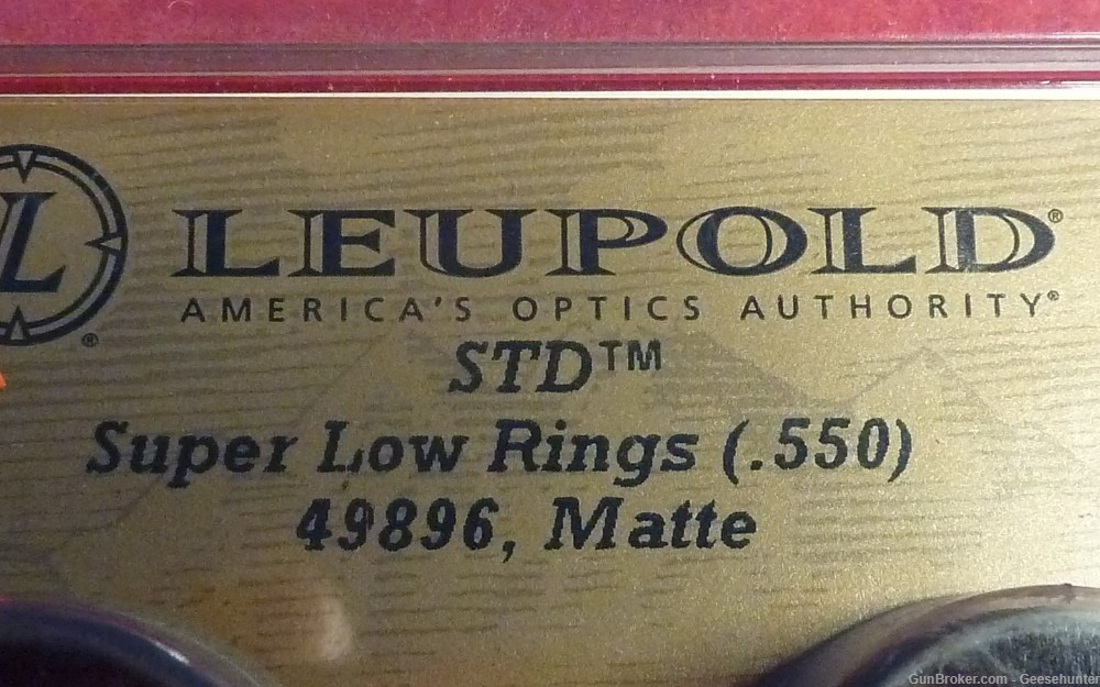 Leupold Standard Rifle Scope Ring, 1in, Super Low, Matte Black Steel 49896 -img-1