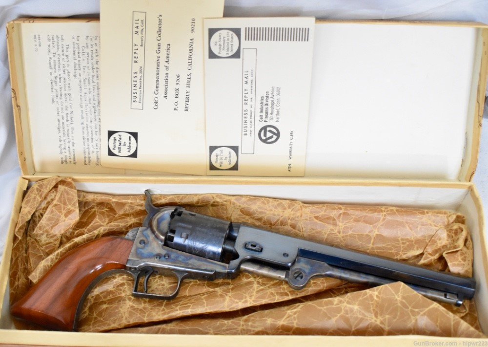 Colt Model 1851 Navy 2nd generation 1972 in original box with papers! CLEAN-img-25