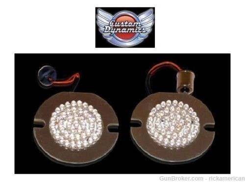 3" LED FLAT Style Turn Signal Inserts for Harley Davidson GEN-200-R-1156-T -img-0