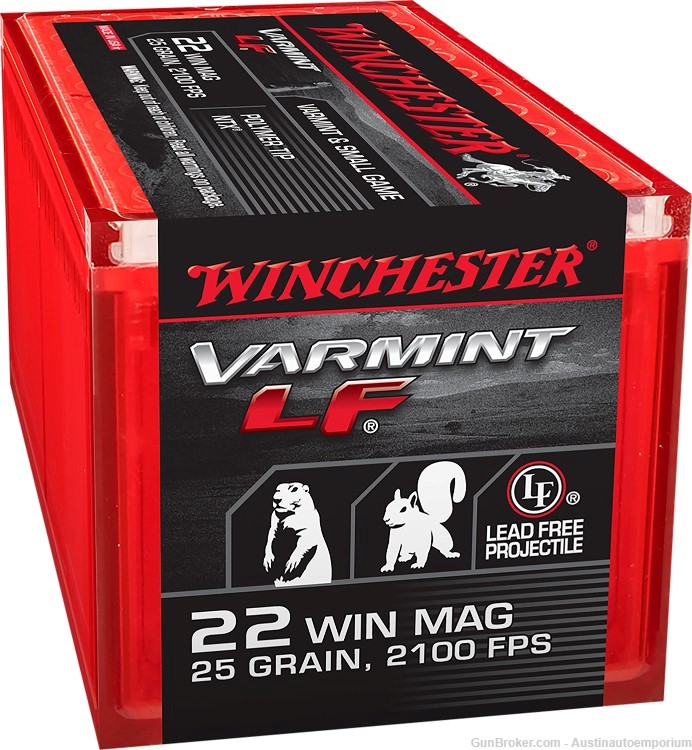 Winchester AMmo 22WMR X22MHLF VARMINT LF 22 win mag Polymer TIP NTX 50 RD -img-1