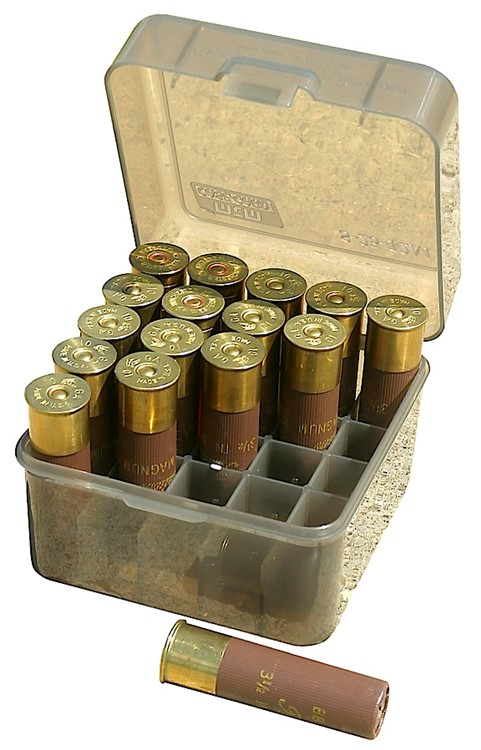 MTM Case-Gard Shotshell Case Shotgun Clear Smoke Polypropylene 25rd-img-0