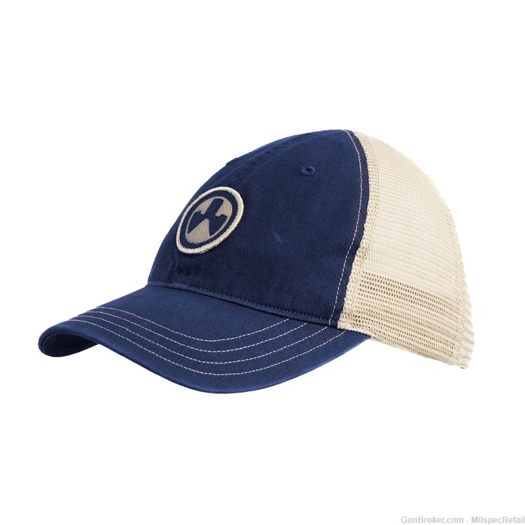 Magpul Industries Icon Patch Garment Washed Trucker Hat - Navy/Khaki-img-1