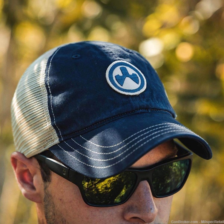 Magpul Industries Icon Patch Garment Washed Trucker Hat - Navy/Khaki-img-3