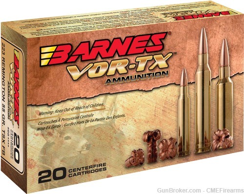 Barnes Bullets BB552X1 Vor-Tx Rifle Ammunition BB552X1-img-0