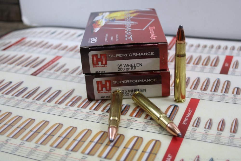 Hornady Superformance 35 Whelen Ammo 200gr SP 20 Rounds 1 Box Free S/H-img-0