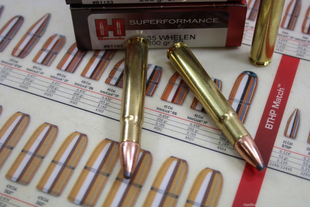 Hornady Superformance 35 Whelen Ammo 200gr SP 20 Rounds 1 Box Free S/H-img-1