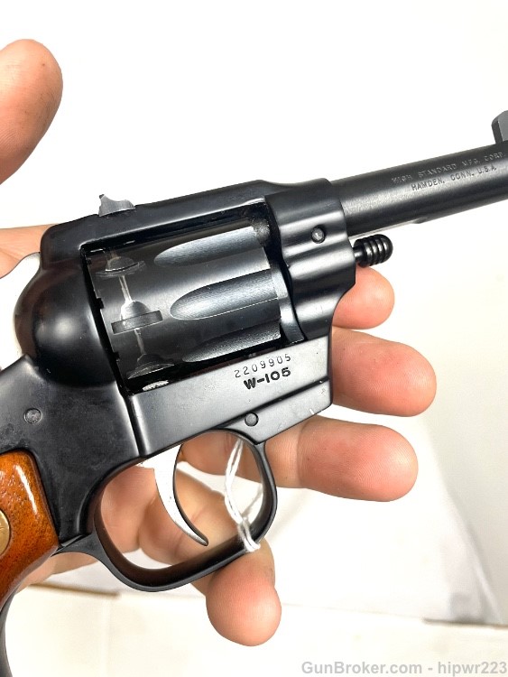 High Standard W-105 HOMBRE .22 LR 9 shot revolver EXCELLENT SHAPE! C&R OK-img-26
