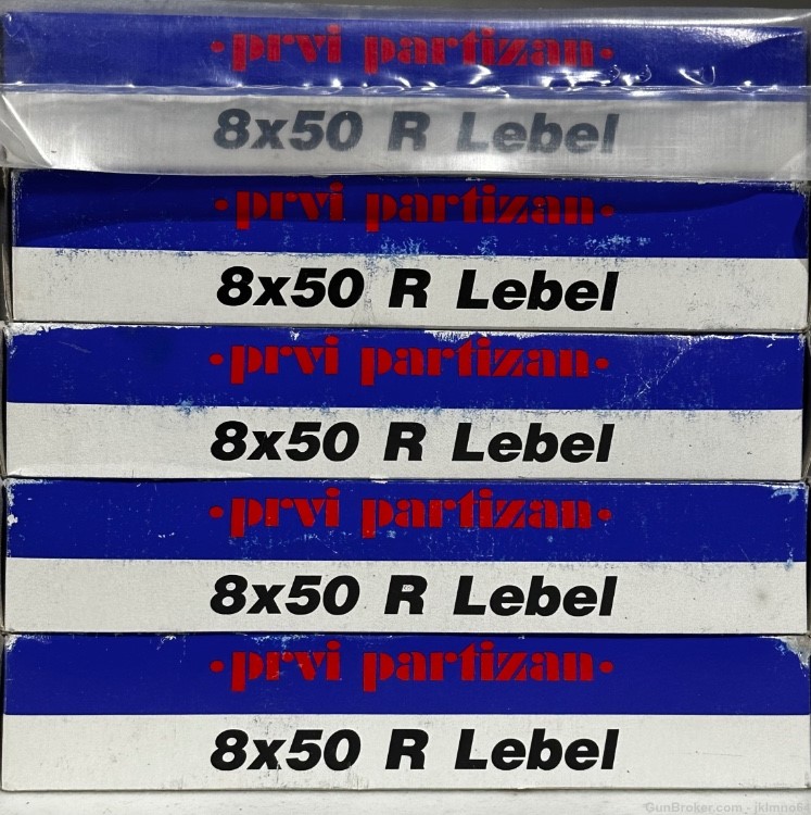 100 rounds of new old stock PPU 8x50 8mm Lebel 200 grain FMJ BT ammo-img-0