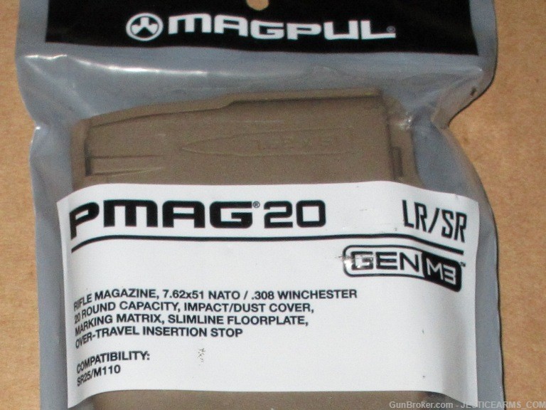 308 MCT PMAG AR-10 DPMS 20rd Magazine 7.62 NATO AR10 Coyote Tan PMAGS LR-img-3