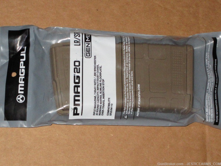 308 MCT PMAG AR-10 DPMS 20rd Magazine 7.62 NATO AR10 Coyote Tan PMAGS LR-img-0