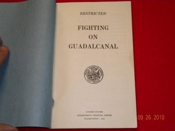 US 1943 Restricted FIGHTING ON GUADALCANAL book-img-1