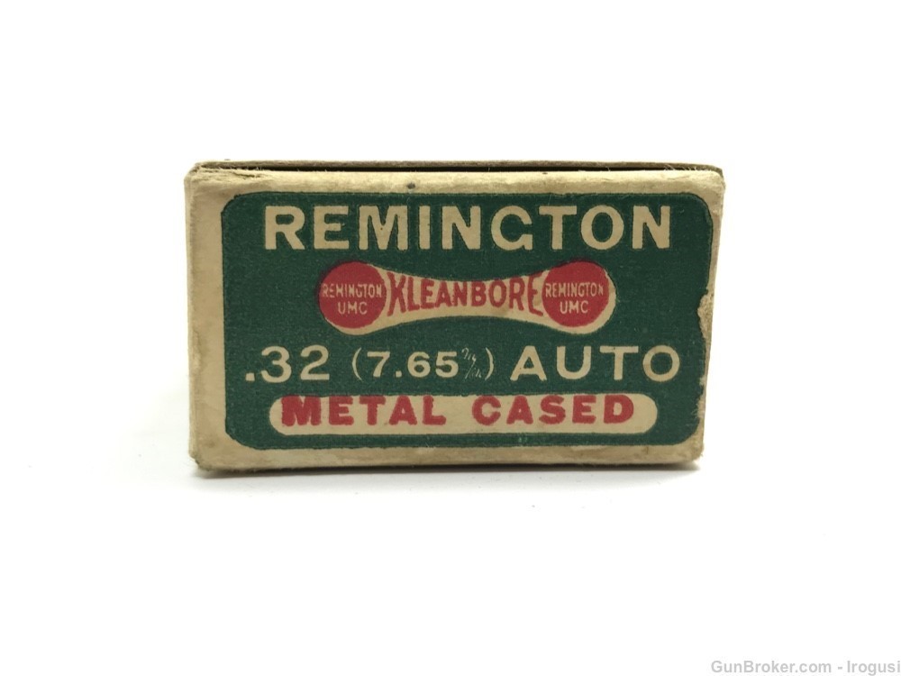 1930-1933 Remington DOGBONE .32 Auto 71 Gr FULL Vintage Box 1009-NR-img-3