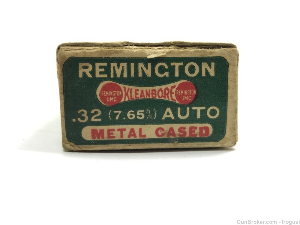1930-1933 Remington DOGBONE .32 Auto 71 Gr FULL Vintage Box 1009-NR-img-5
