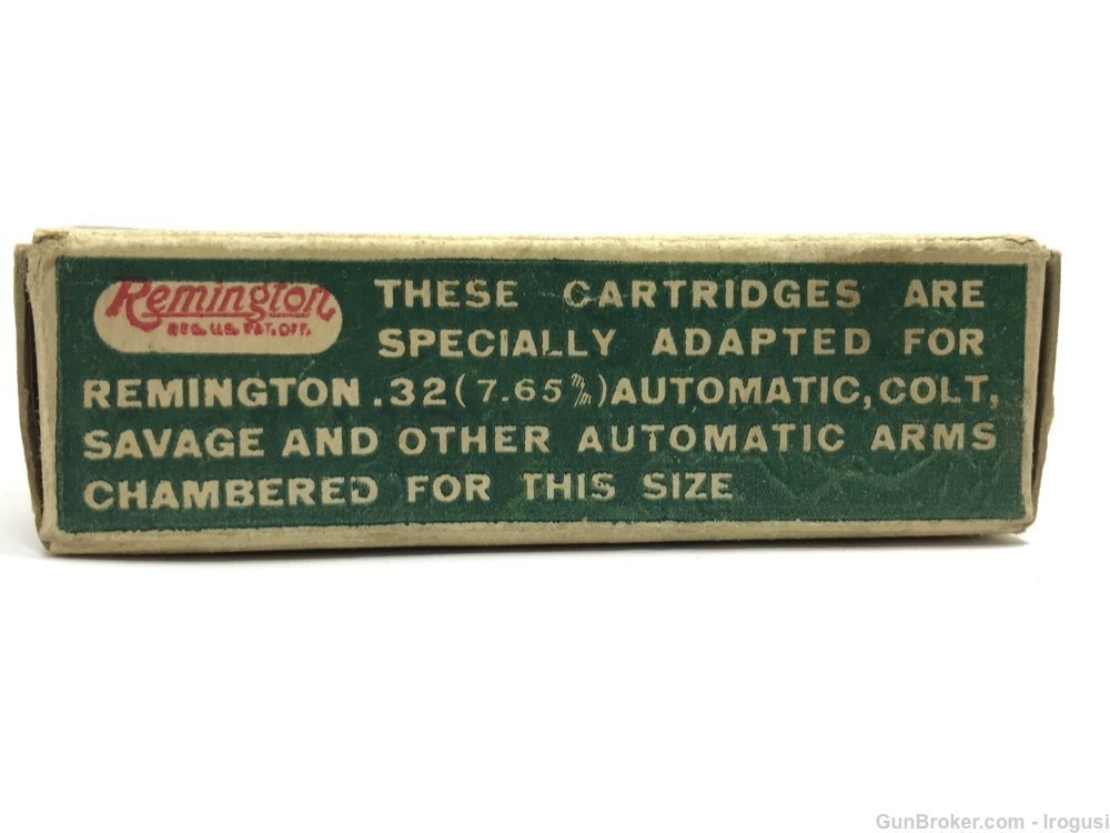 1930-1933 Remington DOGBONE .32 Auto 71 Gr FULL Vintage Box 1009-NR-img-2
