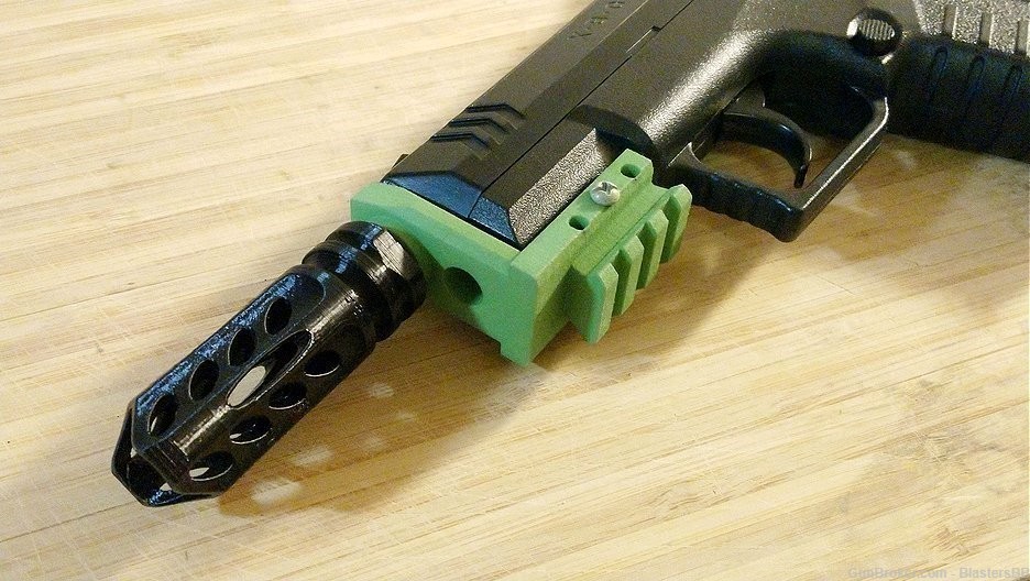 Airsoft3D Alien Menace Flash Hider (14mm+) -Airgun Flashhider Muzzle Device-img-0