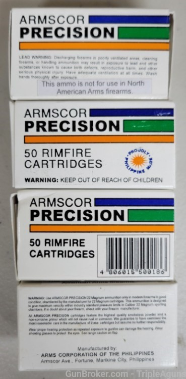 Armscor Precision 22 magnum 40gr jhp lot of 500rds-img-1