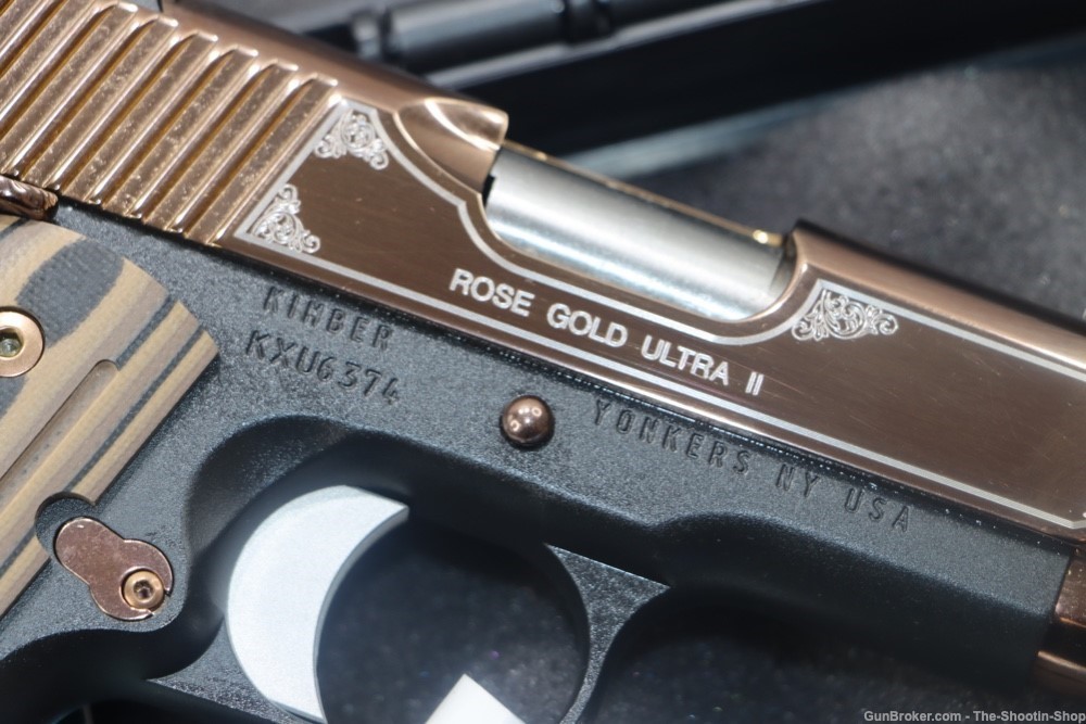 Kimber Model ROSE GOLD ULTRA II 1911 Pistol SPECIAL EDITION 9MM ENGRAVED-img-11