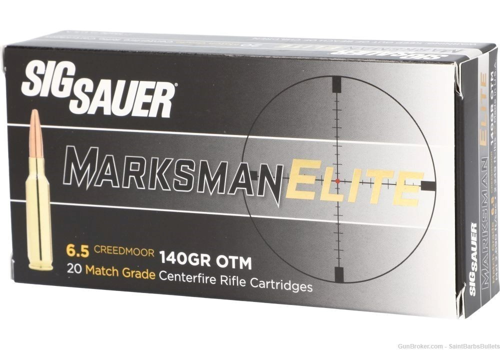 Sig Sauer 6.5mm Creedmoor Marksman Elite 140 Grain OTM - 20 Rounds-img-0