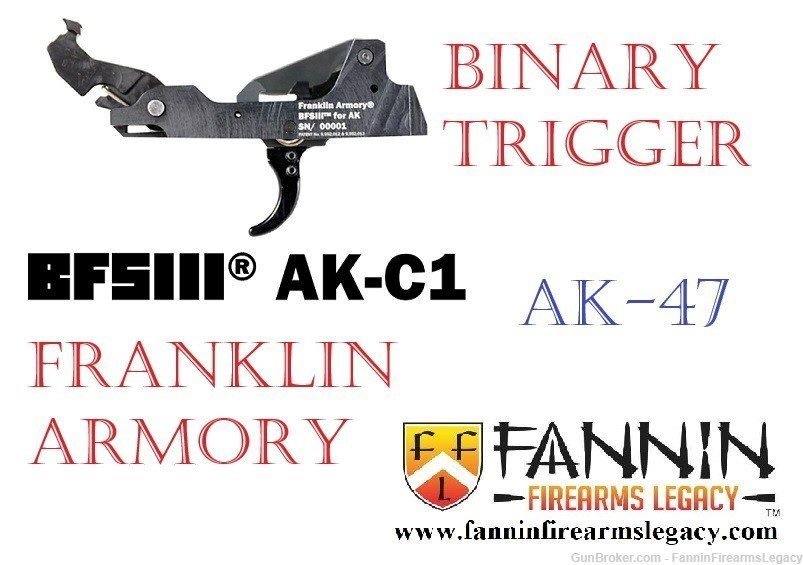 FRANKLIN ARMORY AKC1 Binary Trigger BFSIII AK-C1 AK47 FREE SHIPPING !-img-0
