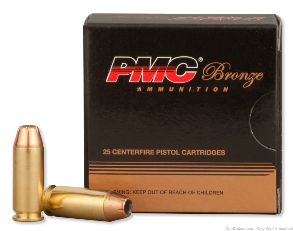 PMC Bronze 10mm Auto Ammunition 25 Rounds JHP 170 Grains-img-0