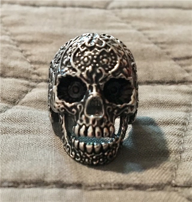 Flower Skull Ring INOX Stainless Steel MINT-img-5