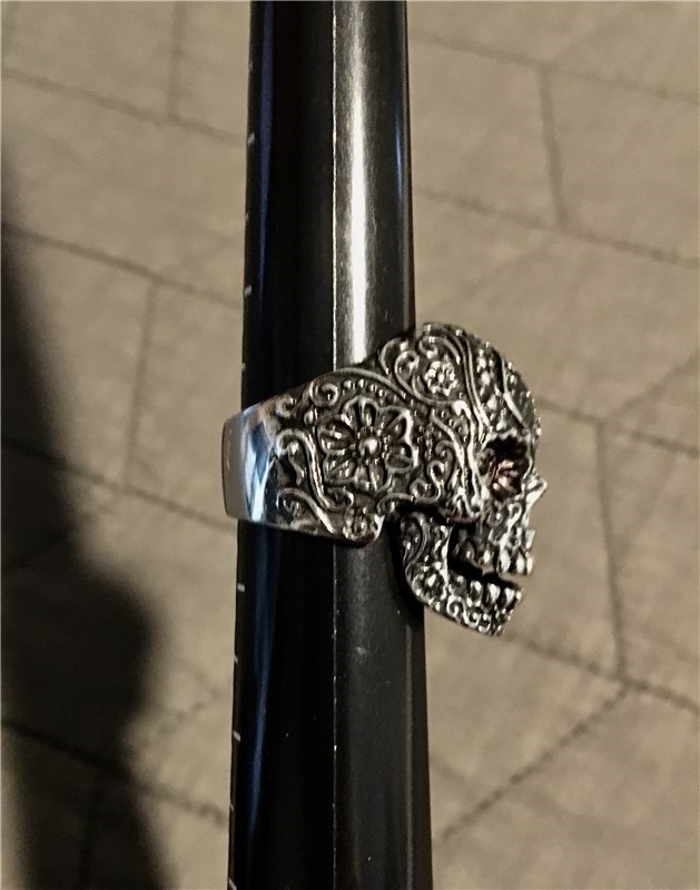 Flower Skull Ring INOX Stainless Steel MINT-img-2