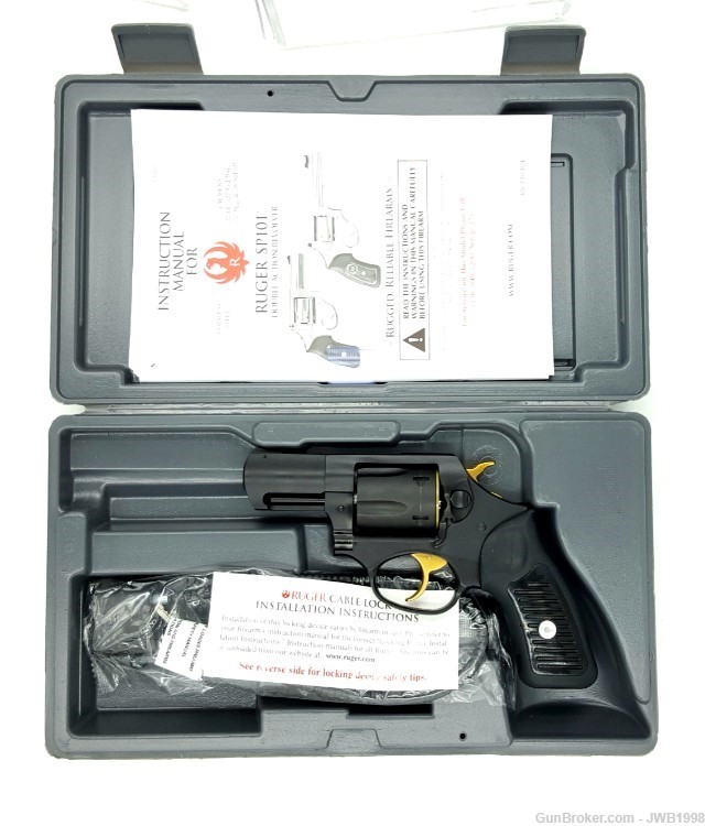 Ruger SP101 Revolver 357 Mag Cal BLK Cerakote Gold Trigger/Hammer-img-9