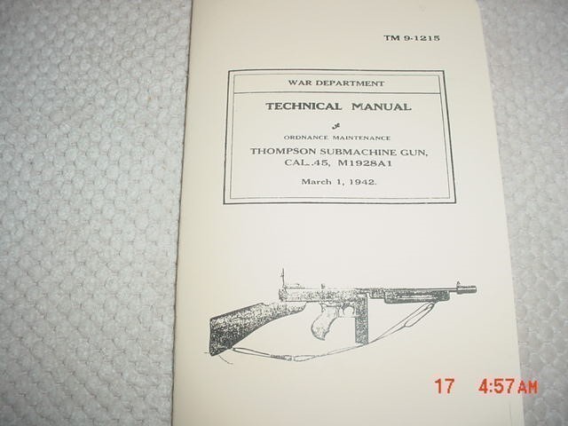 Thompson Submachine Gun Technical Manual 1942-img-1