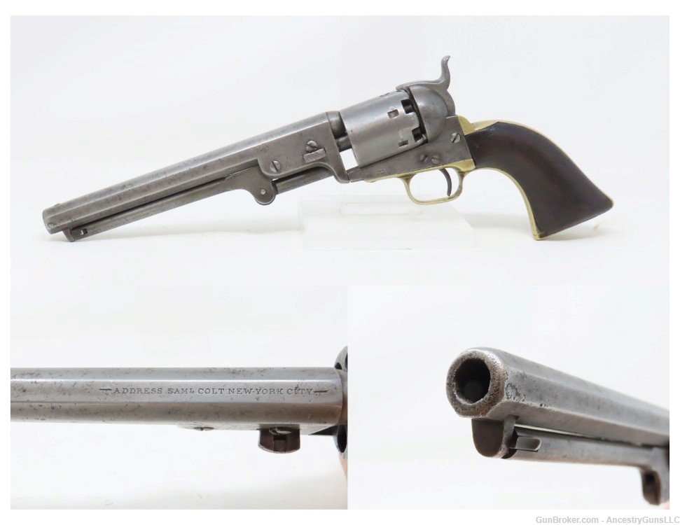 EARLY Antique COLT M1851 NAVY .36 Revolver CIVIL WAR WILD WEST GUNFIGHTER-img-0