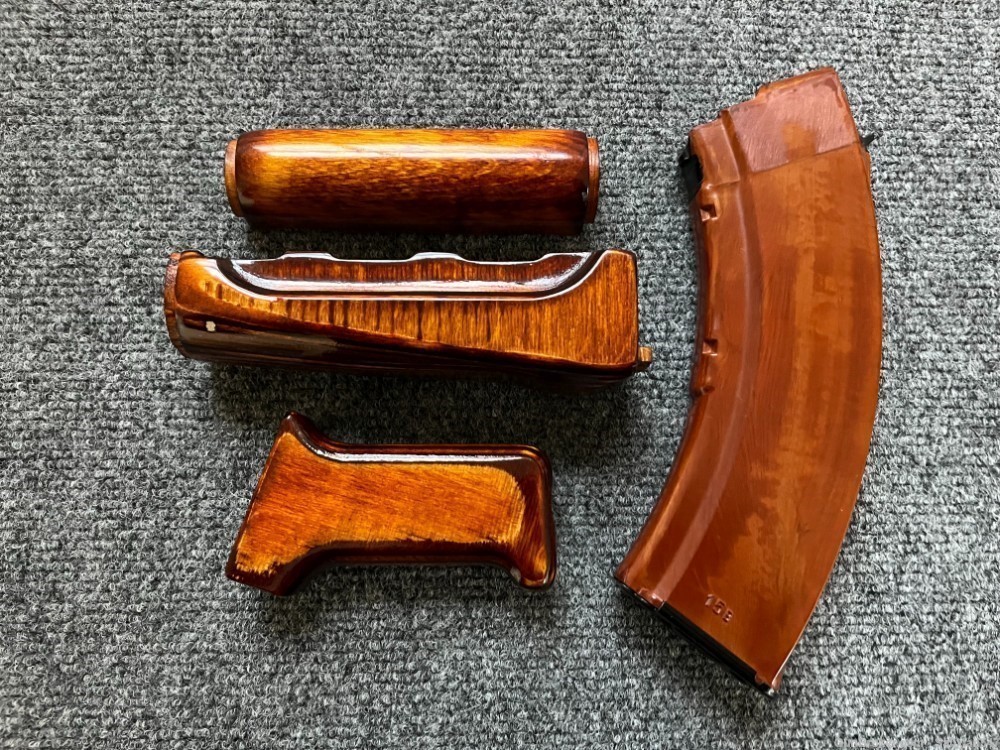 Yugo M85 / M92 Bakelite Orange Hand Guard Set + Pistol Grip-img-0