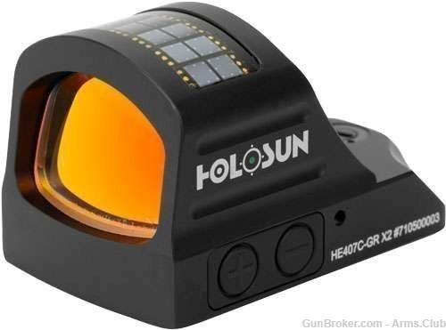 Holosun HE 407C-X2 1x 2 MOA Green Dot HS407C-img-0