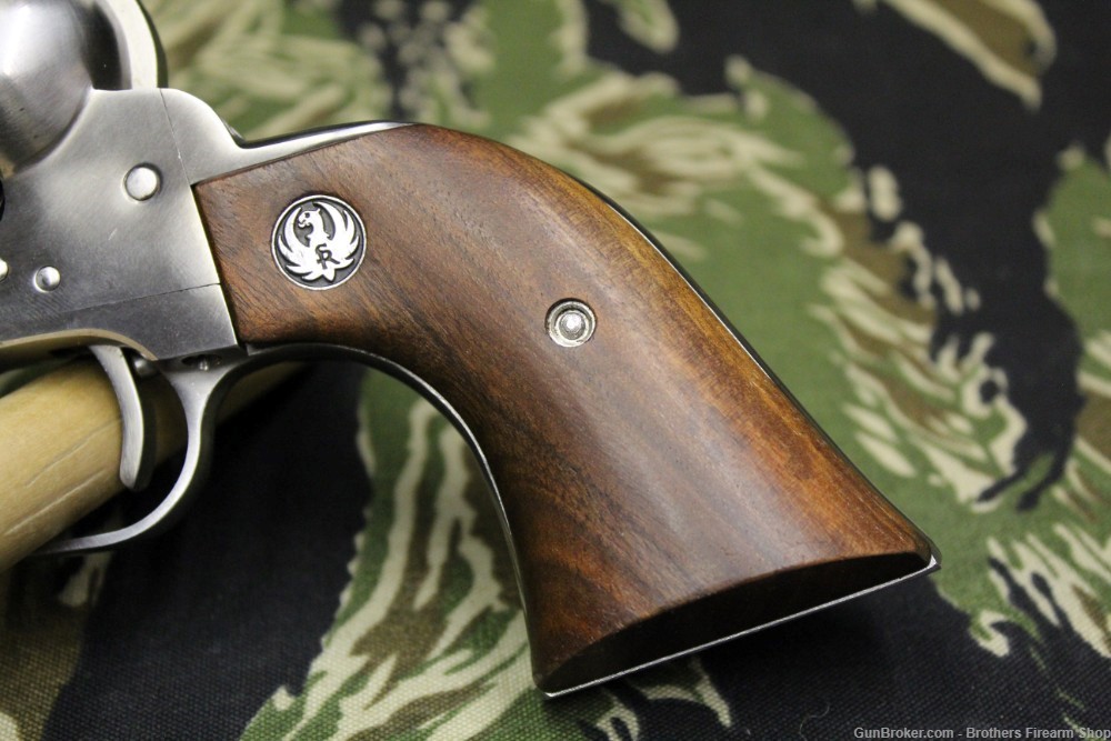 Ruger Old Army 44 Cal Blackpowder Revolver Stainless Wood Grips Very Nice-img-4