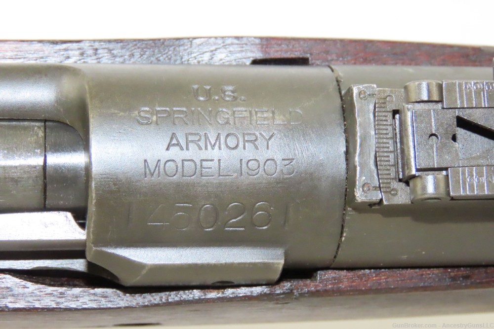 WORLD WAR II U.S. Remington M1903 BOLT ACTION C&R Rifle BAYONET & SCABBARD -img-10