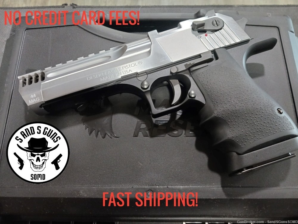 MAGNUM RESEARCH DESERT EAGLE L5 44 MAG BRUSHED CHROME PISTOL NY COMPLIANT-img-0