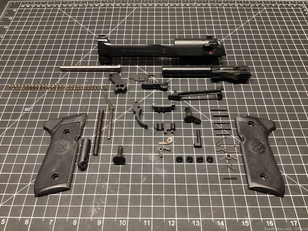UNICORN BERETTA 92G-SD SUPER DAVE COMPLETE SLIDE ASSEMBLY AND FRAME PARTS -img-0