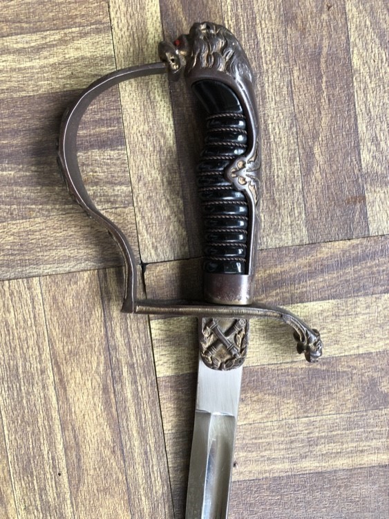 Reduced Price Saxon Officers Sword With Iron Grip-img-3