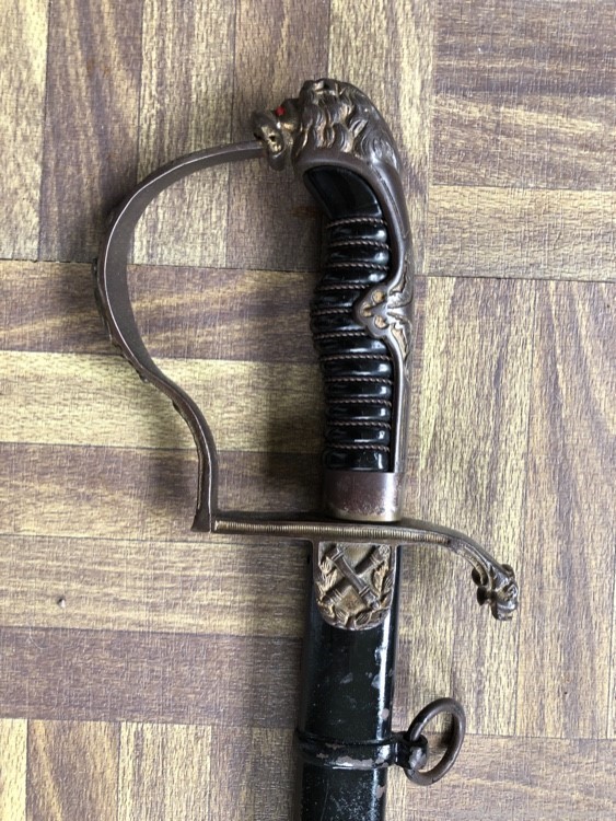 Reduced Price Saxon Officers Sword With Iron Grip-img-1