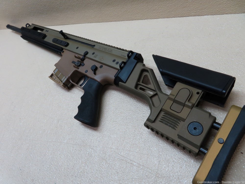 FN SCAR 20 S .308 Battle Rifle   Precision Stock, Geissele Trigger ! MINT -img-29