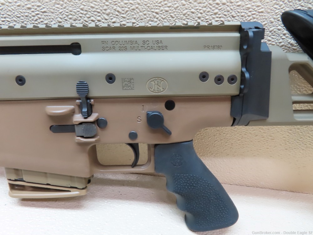 FN SCAR 20 S .308 Battle Rifle   Precision Stock, Geissele Trigger ! MINT -img-4