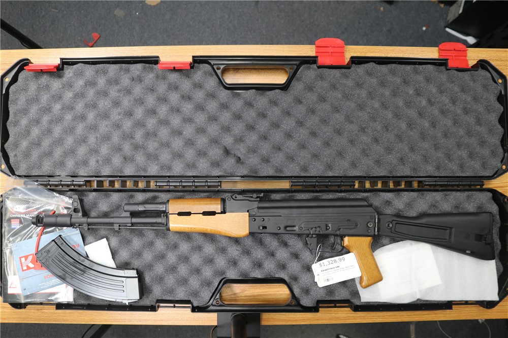 Kalashnikov USA KR-103 AK103 7.62x39 Amber Wood Black Folding Stock 16.3"-img-0