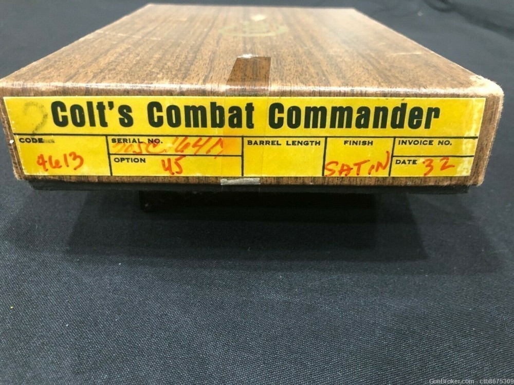 Colt Commander .45 Pistol Box w/ Original Warranty Card-img-0