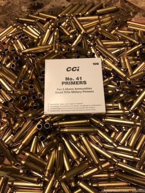 Brass – 5.56 - Once Fired – Ready to Load - Primed CCI 41 - 100 Count-img-1