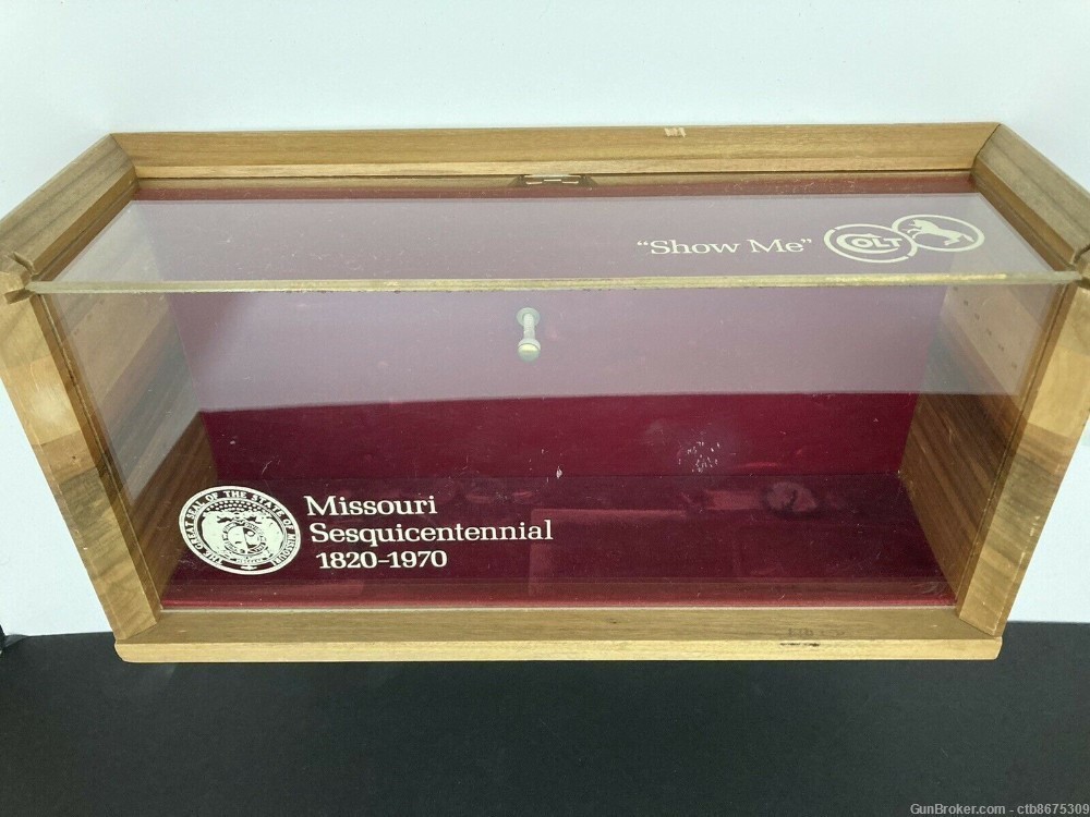 Colt Missouri Sesquicentennial Commemorative SAA Revolver Display Gun Case-img-0