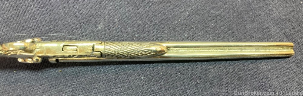 Vintage Solid Silver Sacchetti 15.5m" miniature Side by Side  Shotgun LNIB-img-20